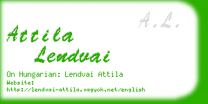attila lendvai business card